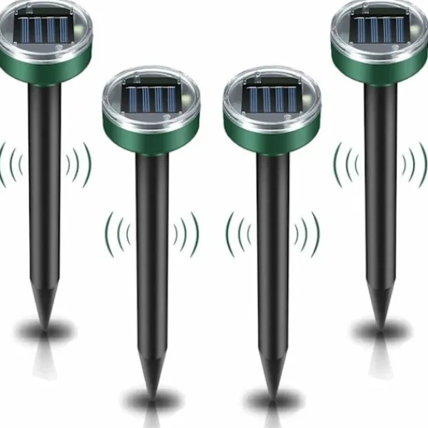 Discount 4 st Solcellsdrivna Mullvadsskrämmare, Ultraljudsskrämmare