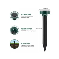 Discount 4 st Solcellsdrivna Mullvadsskrämmare, Ultraljudsskrämmare