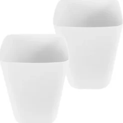 2 st Soptunna Stor Kapacitet Sopbehållare Sopkorg Enkel Avfallskorg För Kök Badrum Kontor