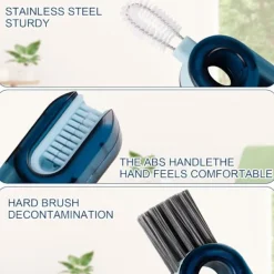 Outlet 3 st spårrengöringsborste, springrengöringsborste, fönstergap rengöringsborste för döda hörn, hård skurborste, badrum kök