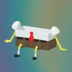 Outlet 1 st Söt svamphållare med 1 st SvampBob kökssvamp, köksrengöringssvamp, diskbänkssvamphållare