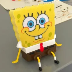 Outlet 1 st Söt svamphållare med 1 st SvampBob kökssvamp, köksrengöringssvamp, diskbänkssvamphållare