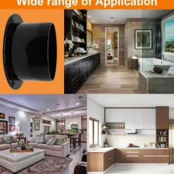 New unbranded 2 st Starka Ventilationskanalflänsar i Plast Lämpliga för Torktumlare