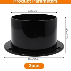 New unbranded 2 st Starka Ventilationskanalflänsar i Plast Lämpliga för Torktumlare