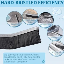 Sale 2 st Städborstar för springor och glipor, tunn borste med hårda borst för rengöring, springor