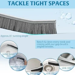 Sale 2 st Städborstar för springor och glipor, tunn borste med hårda borst för rengöring, springor