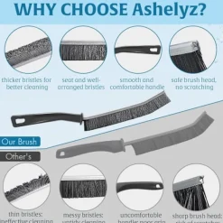 Sale 2 st Städborstar för springor och glipor, tunn borste med hårda borst för rengöring, springor