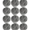 Best 12 st Stålullsskrubbare för Rengöring av Disk, Kastruller, Grytor, Ugnar, Grillar, Diskbänkar - Rostfria Skrubbare för Kök, 12-pack