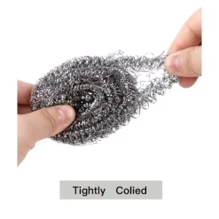 Best 12 st Stålullsskrubbare för Rengöring av Disk, Kastruller, Grytor, Ugnar, Grillar, Diskbänkar - Rostfria Skrubbare för Kök, 12-pack