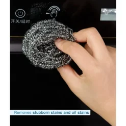 Best 12 st Stålullsskrubbare för Rengöring av Disk, Kastruller, Grytor, Ugnar, Grillar, Diskbänkar - Rostfria Skrubbare för Kök, 12-pack