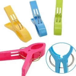 Sale 12 st Stora Klädnypor - Handduksklämmor - Strandhandduksklämmor Flerfärgade