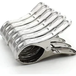 New 6 st stora strandhandduksklämmor i rostfritt stål, stora klädnypor för strandstol, stora stift för handduk, Qu