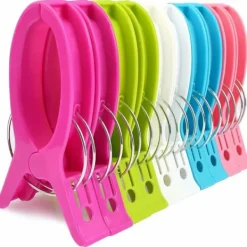 Discount 10 st Stora Strandhandduksklämmor för Solstol Stora Klädnypor Chunky Stift för Handduk, Täcken, Badlakan, Filt, Kläder, Slitstarka Klämmor