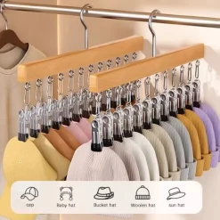 Clearance 2 st strumptorkar, klädställning i trä, vindtät klädställning med 10 klämmor för strumpor, underkläder, hattar, halsdukar, handdukar, innersulor