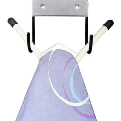 1 st strykjärnsbräda väggställ, strykjärnsbräda väggfäste, väggfäste med stålhakar-13,2 * 13 * 6,8 cm för att hänga "T" eller "Y" strykbrädor