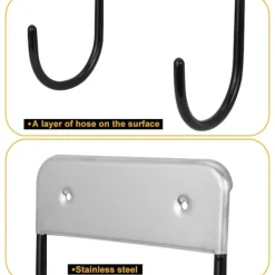 1 st strykjärnsbräda väggställ, strykjärnsbräda väggfäste, väggfäste med stålhakar-13,2 * 13 * 6,8 cm för att hänga 