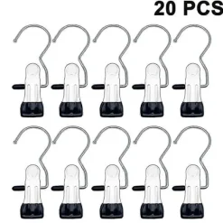 Online 20 st Stövelhängare Klämmor, Tvättkrok Hängande Klädnypor Rostfritt Stål Hängare Hållare Klämmor kompatibla med Strumpor, Handdukar, Underkläder, Hattar, Scarfar, Handdu | Fyndiq