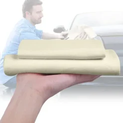 Clearance 2 st Supermjuka Naturliga Sämskskinn, Anti-Rep Tork-/Poleringsduk (2 Storlekar)_tfrf