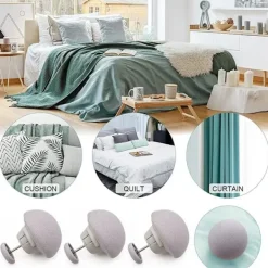 New 12 st Svamptäcke Klämmor Halkfria Täcke Hållare Klämmor Täcke Hållare Fixator för Filt Lakan Gardin Strumpor Madrassöverdrag Gray