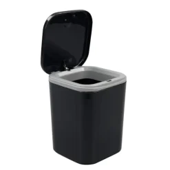 Outlet 1 st Svart Liten Soptunna i Plast, Mini Soptunna för Skrivbord