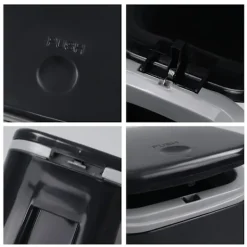 Outlet 1 st Svart Liten Soptunna i Plast, Mini Soptunna för Skrivbord