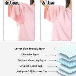 Hot 50 st Svettabsorberande Underarmsinlägg, Stora Självhäftande Armhålsskydd