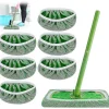 Clearance 6 st Återanvändbara Mikrofibermoppdynor För Swiffer Sweeper Mopp, Torra Svepdukar - Våta Moppdukar För Moppning Av Golv -Sy