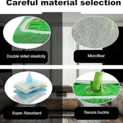 Clearance 6 st Återanvändbara Mikrofibermoppdynor För Swiffer Sweeper Mopp, Torra Svepdukar - Våta Moppdukar För Moppning Av Golv -Sy