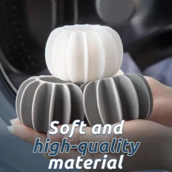 Outlet 4 st Återanvändbara Tvättbollar Tvättskrubbningsbollar för Tvätt, Silikon Ångkokare Torkbollar Tvättmaskinsbollar Tvättboll White