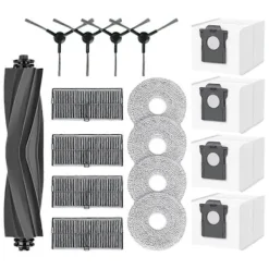 Best 17 st Tillbehör för Dreame L40 Ultra AE/D20 Ultra / RLD31SE/ MOVA E40 Ultra Dammsugare Huvudborste Sidoborste Filter Mopp Dammpåse