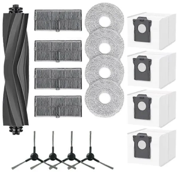 Best 17 st Tillbehör för Dreame L40 Ultra AE/D20 Ultra / RLD31SE/ MOVA E40 Ultra Dammsugare Huvudborste Sidoborste Filter Mopp Dammpåse