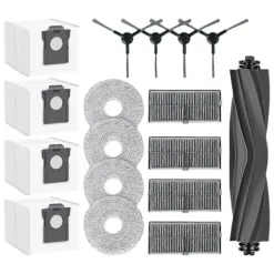 Best 17 st Tillbehör för Dreame L40 Ultra AE/D20 Ultra / RLD31SE/ MOVA E40 Ultra Dammsugare Huvudborste Sidoborste Filter Mopp Dammpåse