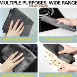 Sale 10 st Tjocka Magiska Rengöringsdukar, Mikrofiber utan Spår Absorberande Omedelbar Polering Återanvändbar Rengöringsduk