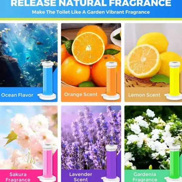 Hot 6 st, toalett rengöringsgel, toalettgel med blomdoft, toalettdeodoriserande gel med blomdoft