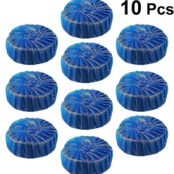 Hot 10 st Toalettblock Blå Badrum Toalett Tank Rengörare