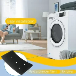 Best 4 st Torkfilter för Bauknecht Privileg Whirlpool HX 481010716911 Torkfilter Återanvändbart Kondenserande Black