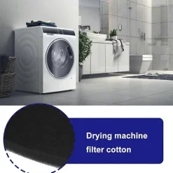 Hot 6 st Torktumlare Svampfilter Matta Kompatibel med Bosch 12022801 Kompatibel med Constructa Black