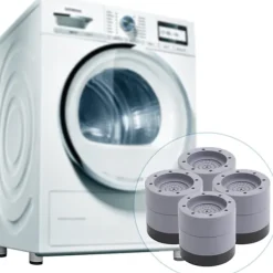 Sale 4 st Trillingsdämpare Tvättmaskin - 6 cm universella stötdämpare - förtjockade halkskyddsmattor för tvättmaskiner - halkskyddsmattor för tvättmaskiner - | Fyndiq