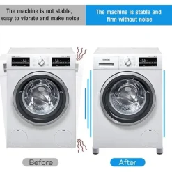 Sale 4 st Trillingsdämpare Tvättmaskin - 6 cm universella stötdämpare - förtjockade halkskyddsmattor för tvättmaskiner - halkskyddsmattor för tvättmaskiner - | Fyndiq