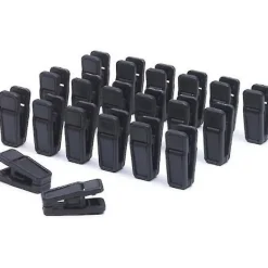 Outlet 20 st Tunga Klädnypor Plastklädnypor Tvättklädsnålar - FÄRG: Svart