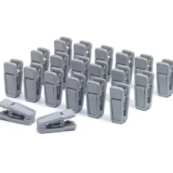 Outlet 20 st Tunga Klädnypor Plastklädnypor Tvättklädsnålar - FÄRG: Svart