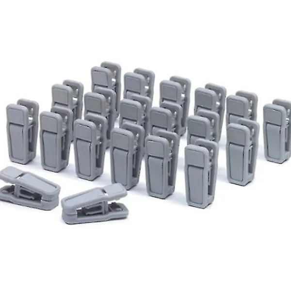 Outlet 20 st Tunga Klädnypor Plastklädnypor Tvättklädsnålar - FÄRG: Svart