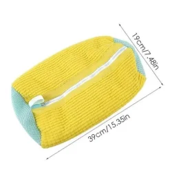 1 st Tvättbar Skoväska i Bomull Tvättnät Fluffiga Fibrer Tar Enkelt Bort Smuts Tvättpåsar Anti-Deformations Skor Kläder Organizer_ry