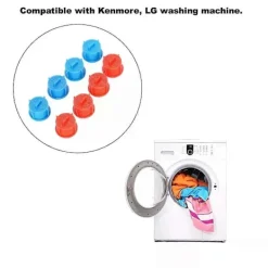 Clearance 8 st Tvättmaskin Inloppsventil Filter Mesh AGM73269501 (4 Röda + 4 Blå) 202 mm x 122 mm Kompatibel med Kenmore LG 1810261 AP586