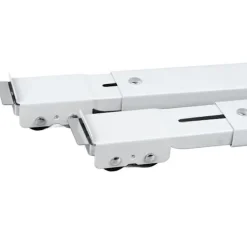 Best 2 st Tvättmaskin Mobil Rulle Utdragbar Järn Vit 16 Hjul Lågt Ljud Hög Lastkapacitet med Broms Tvättmaskinsvagn för Möbler