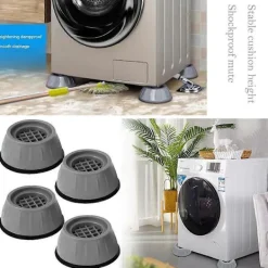 Discount DAO 4 st Tvättmaskin Stötdämpande Matta Anti-Vibrations Ben Stopp Fot Pad Fötter Pads [DB]