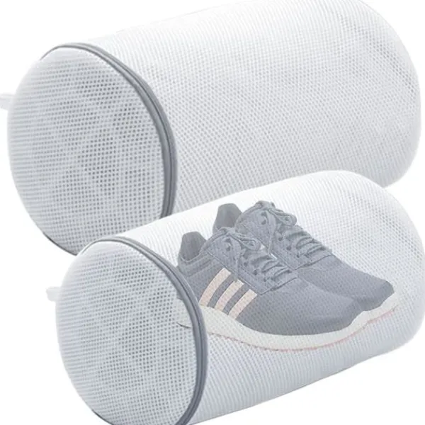 Online 2 st tvättmaskinpåsar för skor, tvättpåse för skor, torktumlare, dörrskosnät för känsliga träningsskor, strumpor, behåar