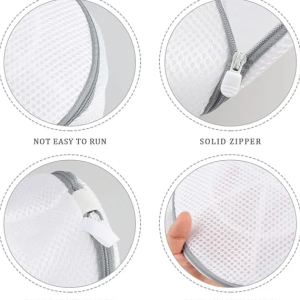 Online 2 st tvättmaskinpåsar för skor, tvättpåse för skor, torktumlare, dörrskosnät för känsliga träningsskor, strumpor, behåar