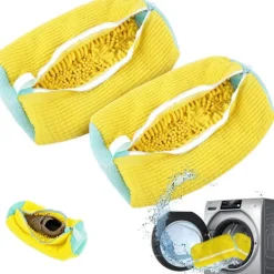 Online 4 st Tvättmaskinpåsar för skor, Tvättpåsar för skor för tvättmaskin och torktumlare, Återanvändbar tvättpåse passar alla skotyper och storlekar