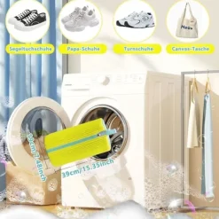 Online 4 st Tvättmaskinpåsar för skor, Tvättpåsar för skor för tvättmaskin och torktumlare, Återanvändbar tvättpåse passar alla skotyper och storlekar